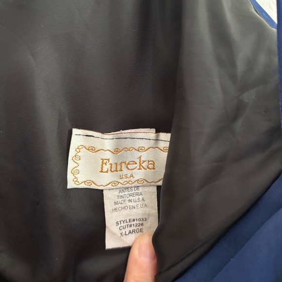 Blue Satin Maxi Dress With Scarf Sz XL Cobalt / Navy Vtg Y2K - Picture 3 of 5